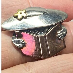 Mima & Oly by Farfetched Book Lady Pin Brooch Artisan Quality Original Designs